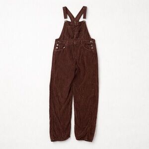We the free Ziggy brown corduroy straight leg overalls women’s size small